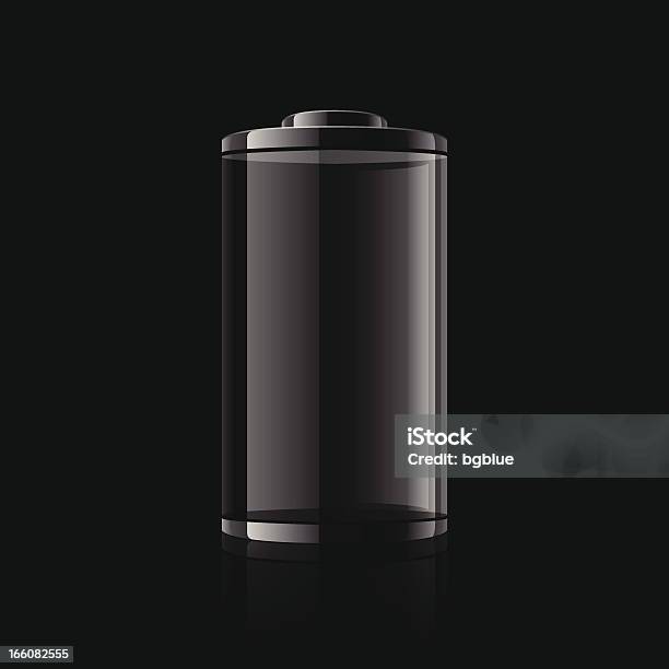 Батарея — стоковая векторная графика и другие изображения на тему Стекло - материал - Стекло - материал, Цилиндр, Чёрный цвет