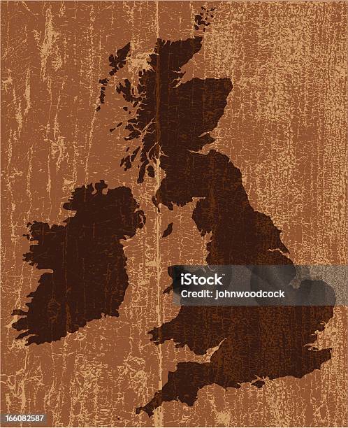 Distacco Vernice Mappa Di Hotel Nel Regno Unito - Immagini vettoriali stock e altre immagini di Carta geografica - Carta geografica, Danneggiato, Esposto alle intemperie