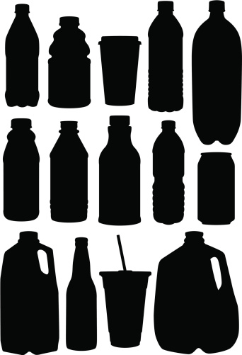 A collection of beverage silhouettes.