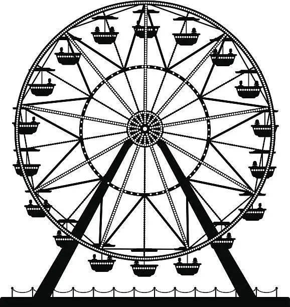 Vector illustration of Ferris Wheel