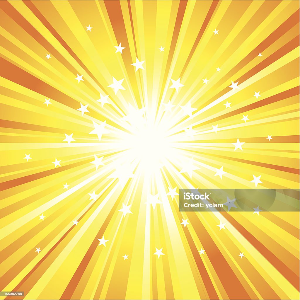 Star burst and sunbeam background Star burst and sunbeam backgroung in orange, yellow color. Abstract stock vector