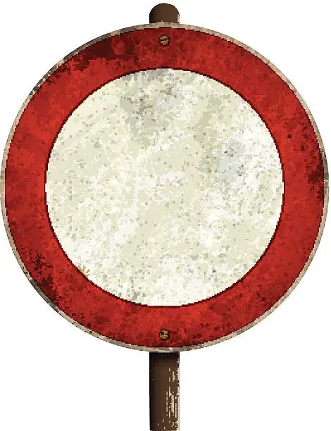 Vector illustration of retro circular traffic sign
