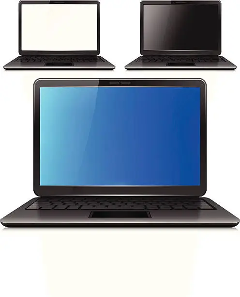 Vector illustration of Realistic Modern Laptop Technology
