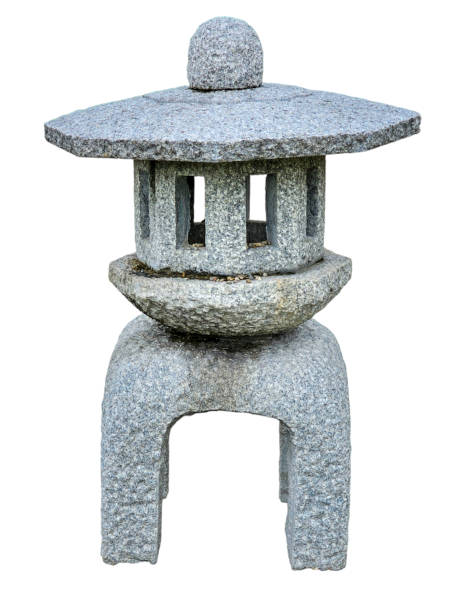 istock Japanese style stone lantern. Isolated on white background. 1660829975