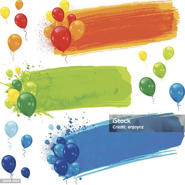 Balon Banery - Stockowe grafiki wektorowe i więcej obrazów Abstrakcja - Abstrakcja, Abstrakcyjne tło, Balon