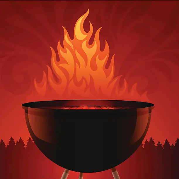 Vector illustration of Grill Background