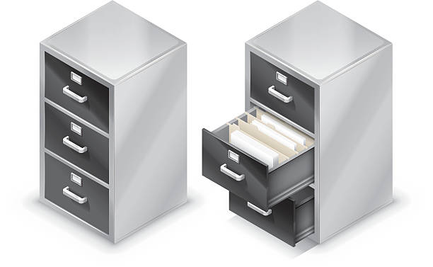 File cabinet vector art illustration