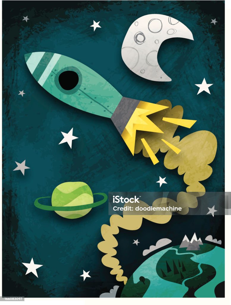 Sacetime trip "It's a fancy funtime trip to the spaceplace, now!" Outer Space stock vector