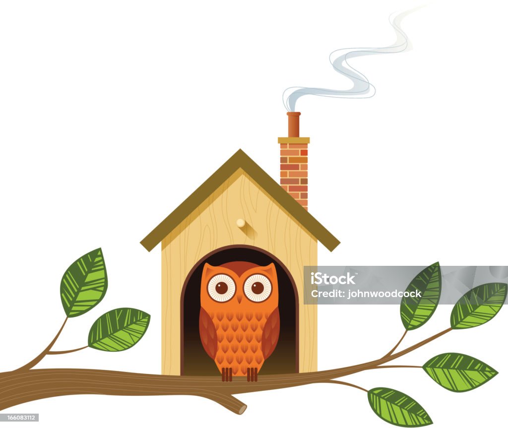 Hình Ảnh Hoạt Hình Của Một Con Cú Trong Một Ngôi Nhà Nhỏ Trên Cành ...