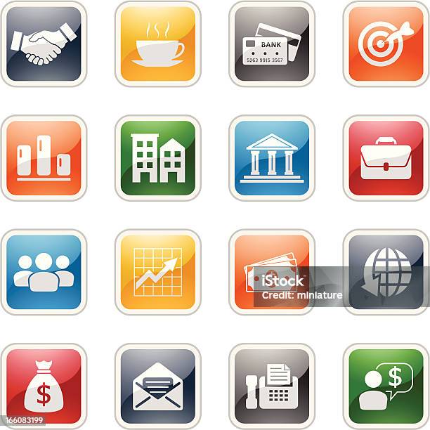 Icone Di Affari E Finanza - Immagini vettoriali stock e altre immagini di Affari - Affari, Affari internazionali, Attività bancaria