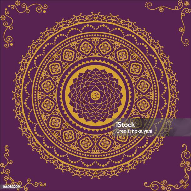 Golden Chakra Sept Vecteurs libres de droits et plus d'images vectorielles de Chakra - Chakra, Mandala, Culture indienne d'Inde