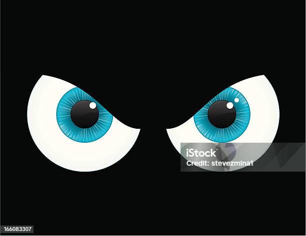 Un Disegno Digitale Di Spettrale Occhi - Immagini vettoriali stock e altre immagini di Rabbia - Emozione negativa - Rabbia - Emozione negativa, Aggrottare le sopracciglia, Bulbo oculare