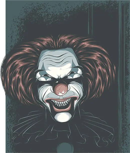 Vector illustration of Wicked Clown