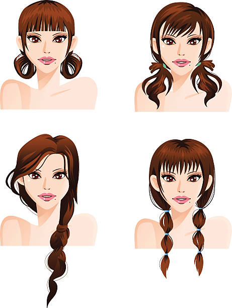 Hair Style Stock Illustration - Download Image Now - Braided Hair, Teenage Girls, Pigtails - iStock Hair Style Stock Illustration - Download Image Now - Braided Hair, Teenage Girls, Pigtails - iStock