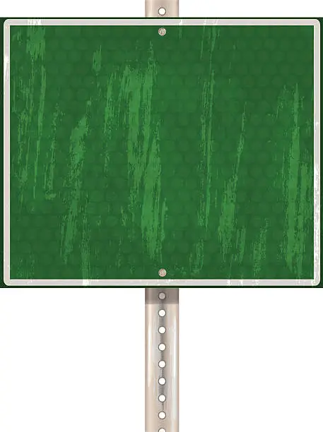Vector illustration of Highway Sign Metal Post