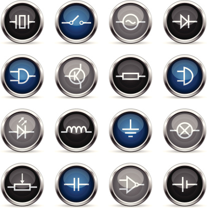 Illustration of different electronic symbols.