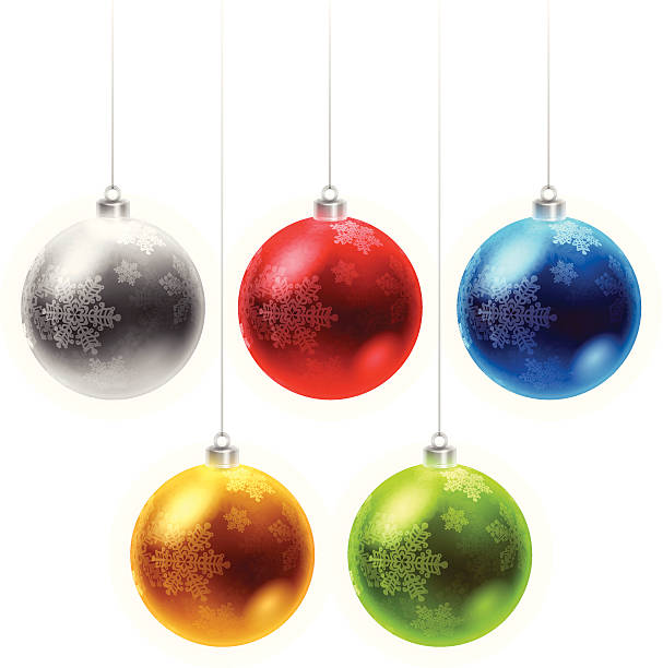 ilustraciones, imágenes clip art, dibujos animados e iconos de stock de adornos navideños - glass ornament