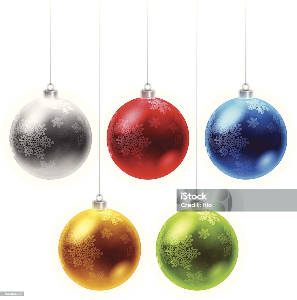 Decorações comuns de Natal - Vetor de Bola de Árvore de Natal royalty-free