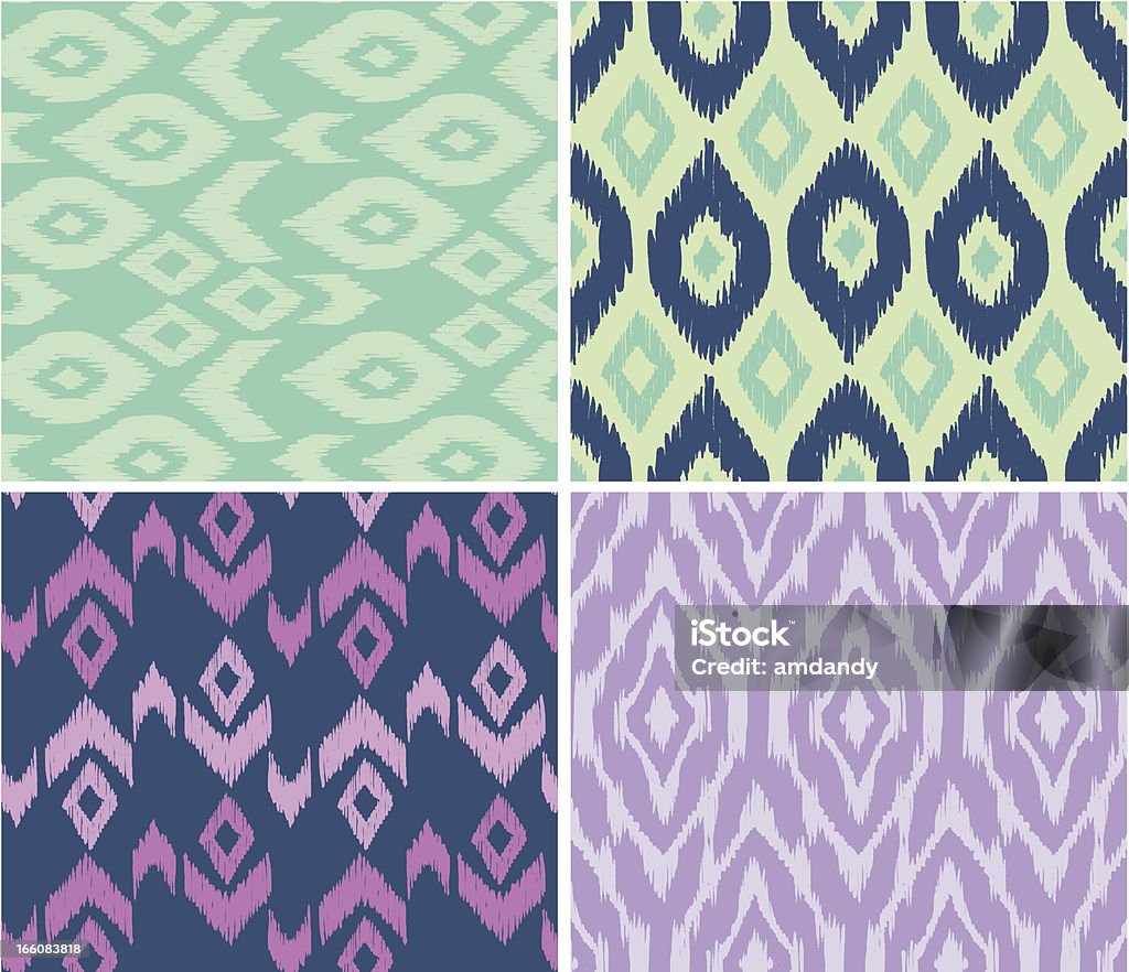 Ikat Pattern Simple Ikat Traditional Style Stock Illustration - Download Image Now - Ikat ...