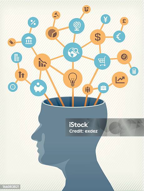 Mózg Z Biznesmen - Stockowe grafiki wektorowe i więcej obrazów Bankowość - Bankowość, Biznes, Biznesmen