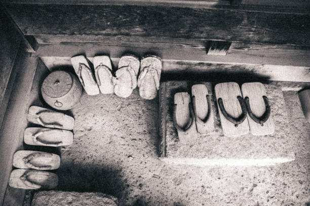 Japanese geta and entrance.