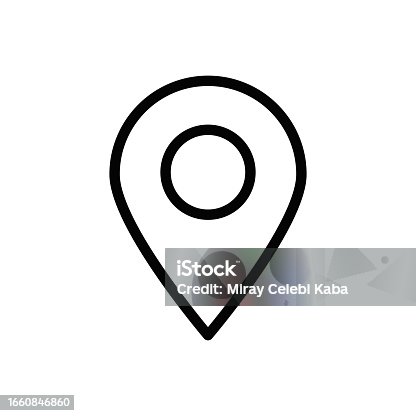 istock Map Pin Line Icon 1660846860