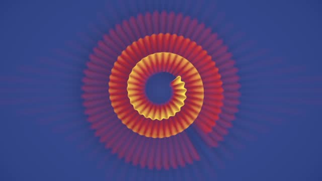 Abstract colorful moving spiral composition with trendy gradient elements. Modern background. Digital loop animation. 3d rendering HD