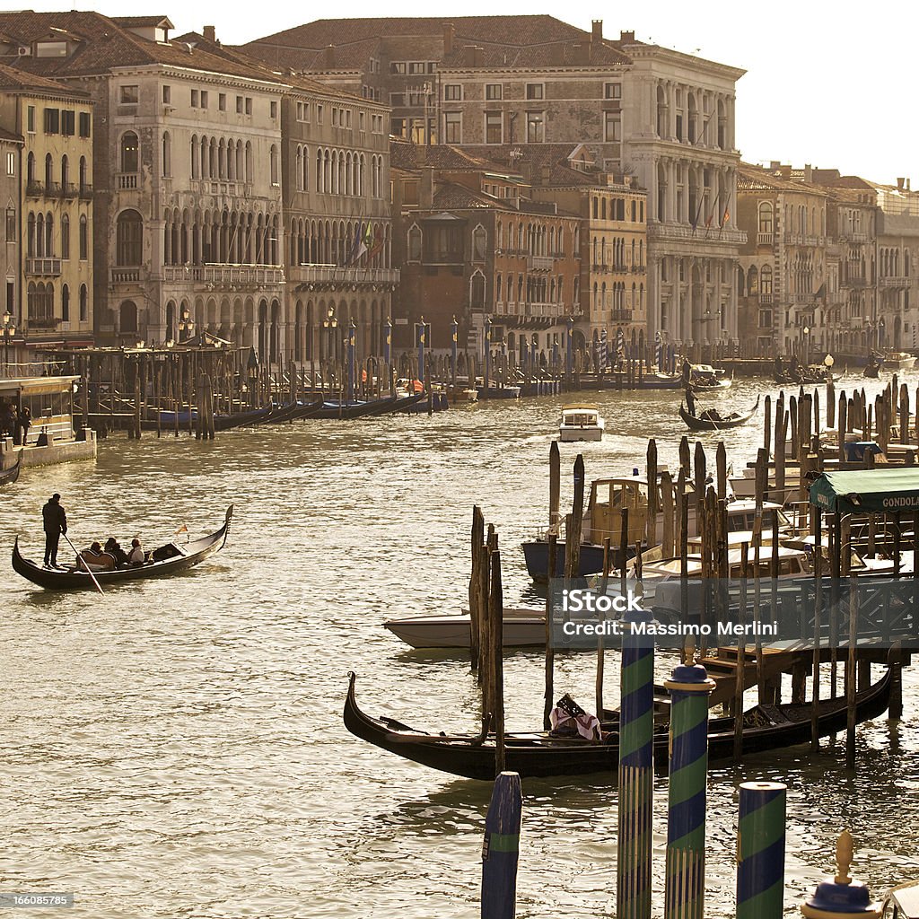 Grand Canal au coucher du soleil - Photo de Venise libre de droits