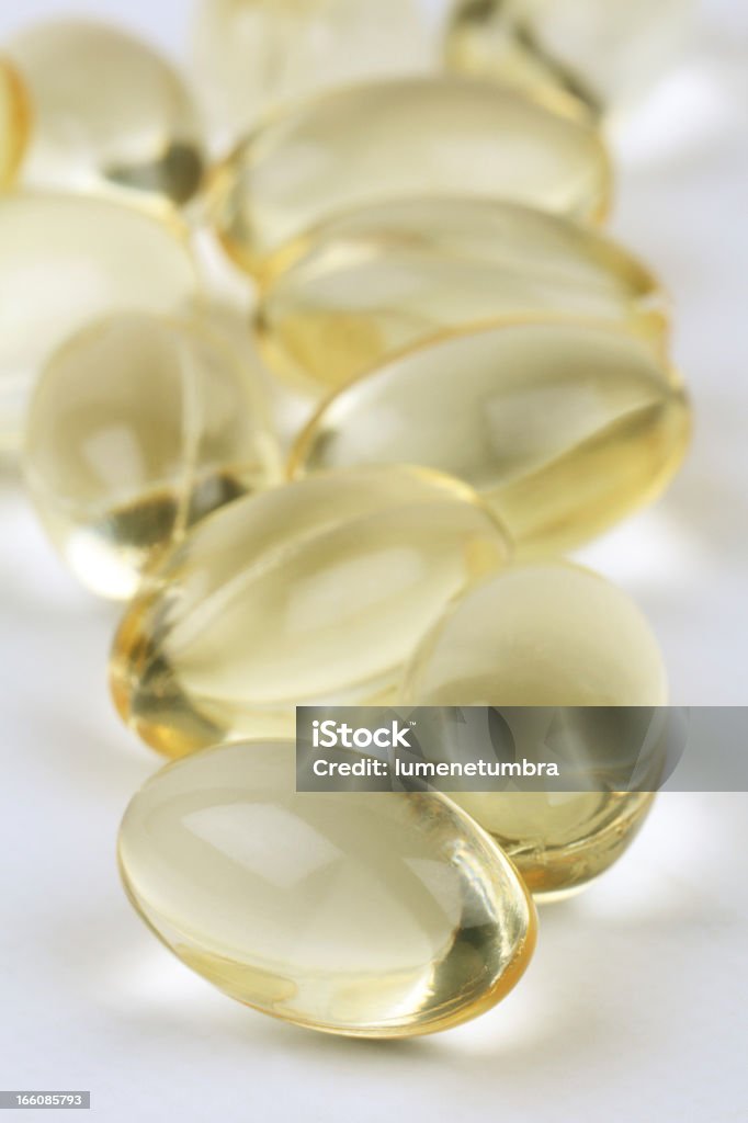 gel vitamina complementar cápsulas - Foto de stock de Química royalty-free