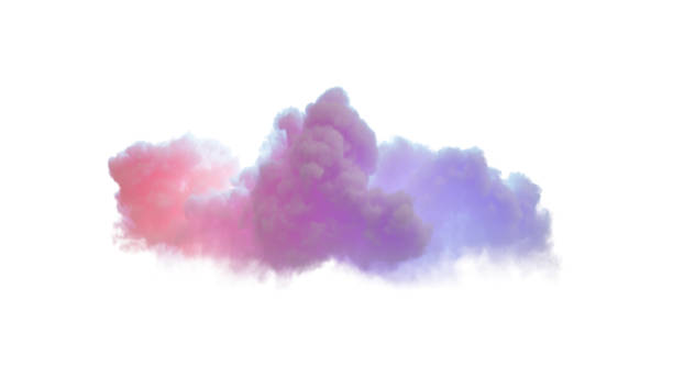 istock 3d render, soft pastel cloud isolated on white background. Fantasy sky clip art element 1660868041