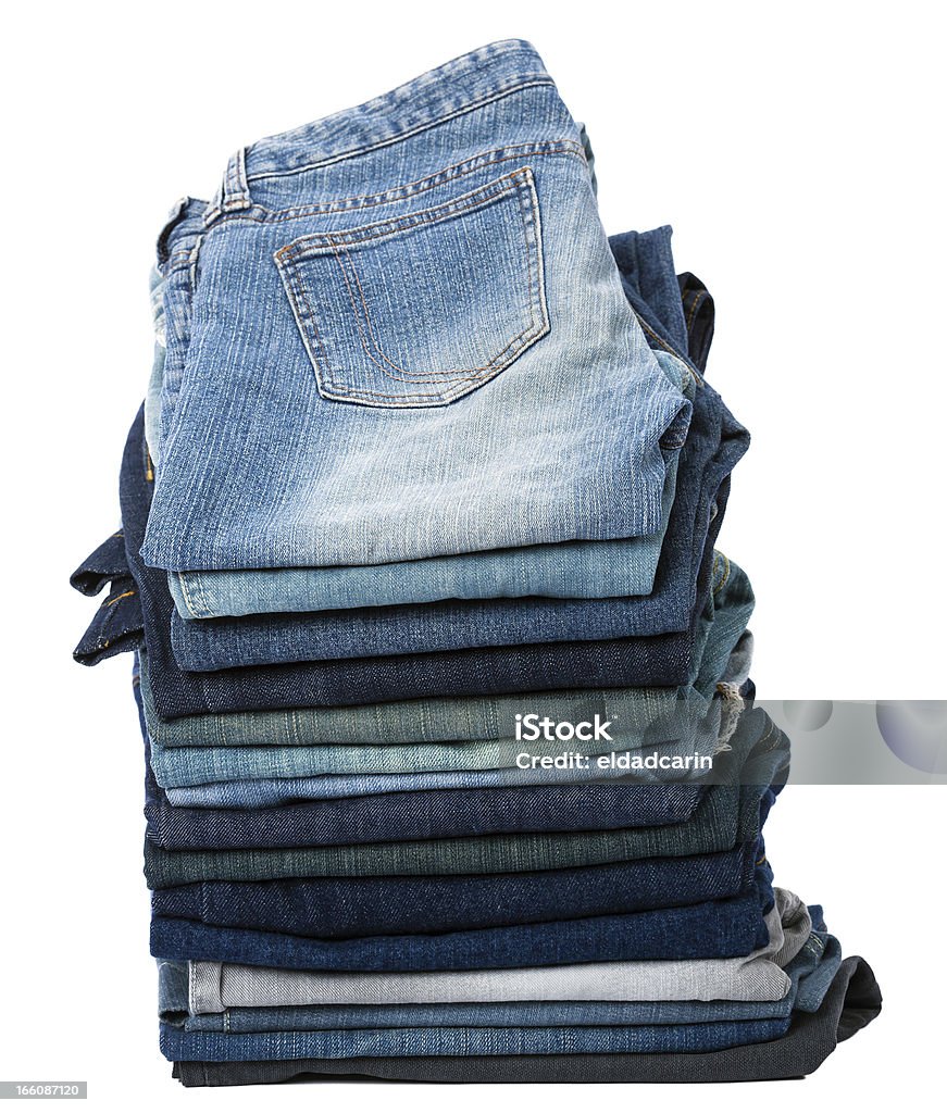 격리됨에 Jeans 쌓다 - 로열티 프리 0명 스톡 사진