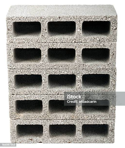Pusta Budowy Blokówpięć - zdjęcia stockowe i więcej obrazów Betonowy blok - Betonowy blok, Białe tło, Betonowy