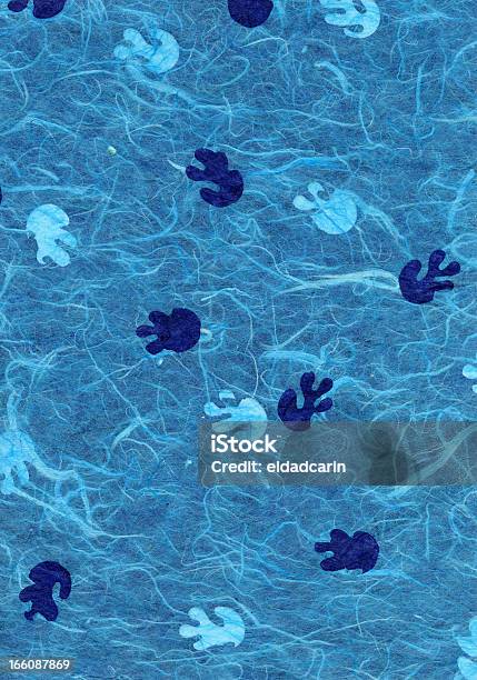 Papel De Arroz Textura Brilhante Azul Xxxxl De Medusas - Fotografias de stock e mais imagens de Abstrato