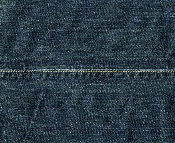 istock Denim Fabric Texture - Imperial Blue with Stitch XXXXL 166088190