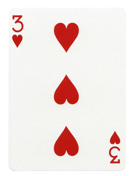 istock Playing Card - Three of Hearts 166089246