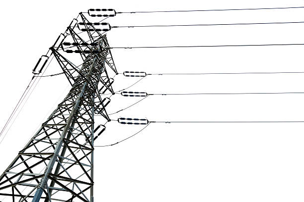 istock Electricity pylon against clear sky 166089325