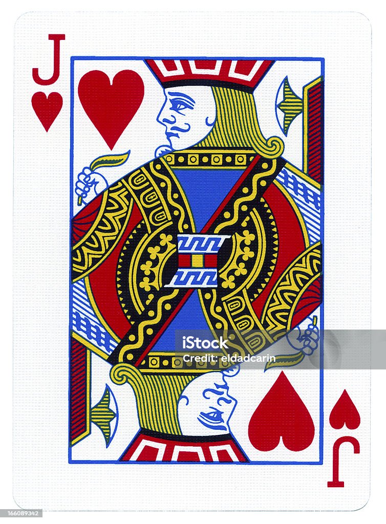 Gra w karty-Jack kier - Zbiór zdjęć royalty-free (Walet kier)