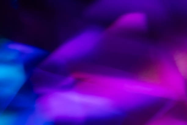 istock Blur neon light. Lens flare overlay. Bokeh fluorescent flash gleam. 1660903512