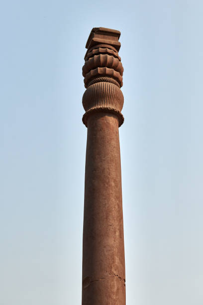 A close look at traditional Mughal architecture details of the Red Fort Complex in Delhi, India.
