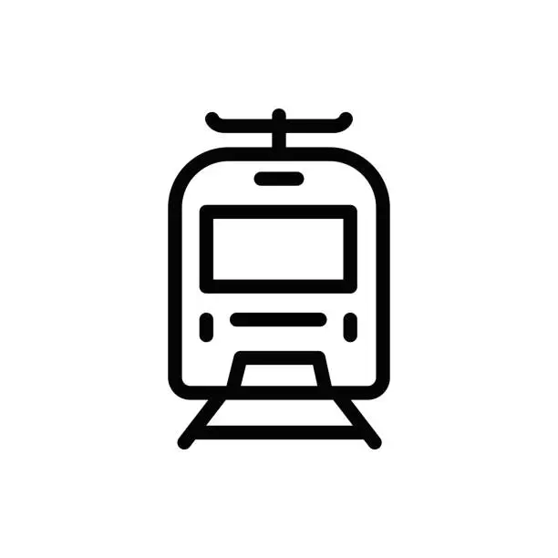 Vector illustration of Railway and Metro, Train Station Line Icon