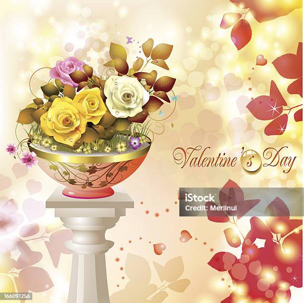 Valentinstagkarte Stock Vektor Art und mehr Bilder von Abstrakt - Abstrakt, Bildhintergrund, Blatt - Pflanzenbestandteile