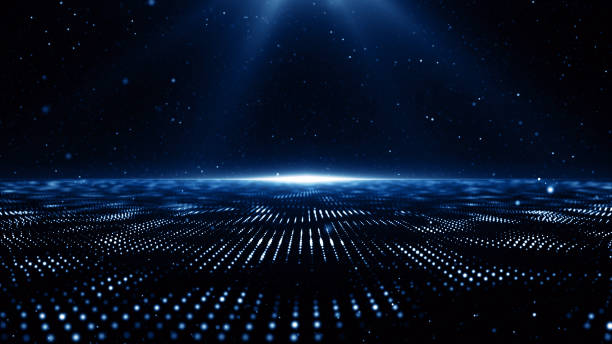 istock Particles Blue dust abstract light bokeh motion titles cinematic background 1660913555