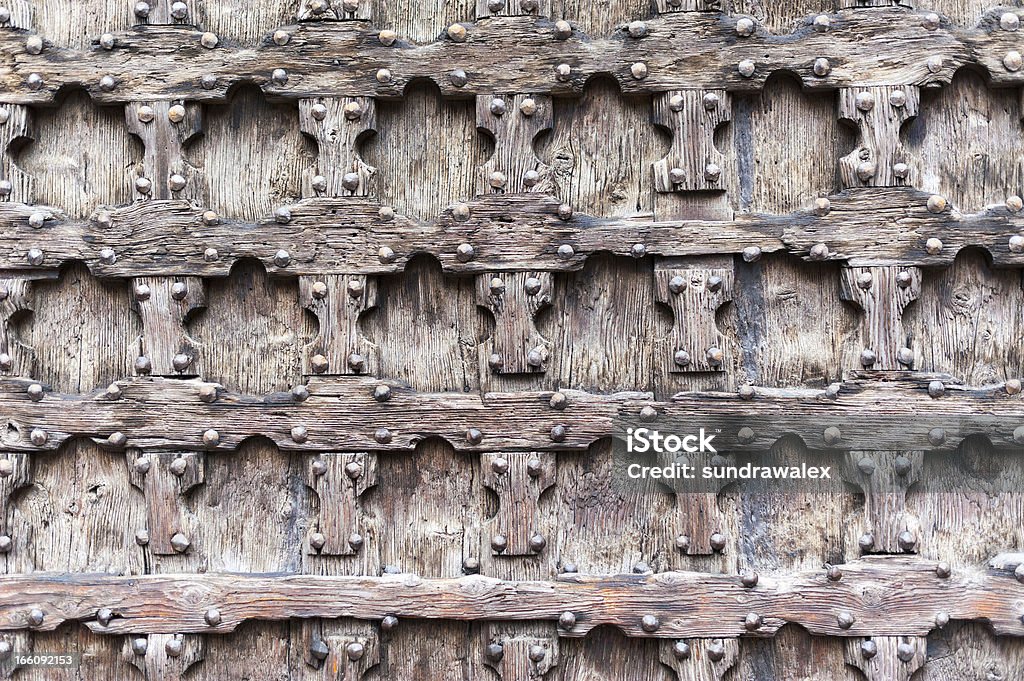 Elementos de la vieja puerta con un mango - Foto de stock de Abstracto libre de derechos