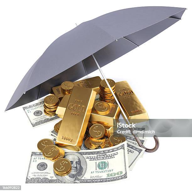 Umbrella Stock Photo - Download Image Now - Coin, Cut Out, Finance