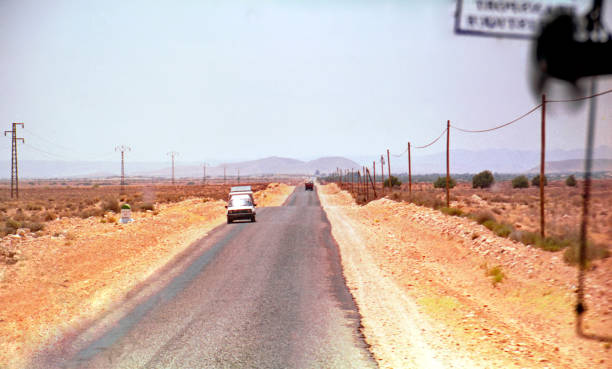 view of the road in the desert