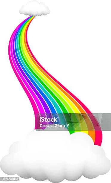 Arcobaleno E Le Nuvole - Immagini vettoriali stock e altre immagini di Arcobaleno - Arcobaleno, Arancione, Autunno