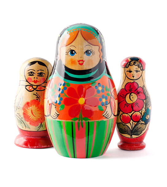 istock Russian dolls isolated on white background 166099834