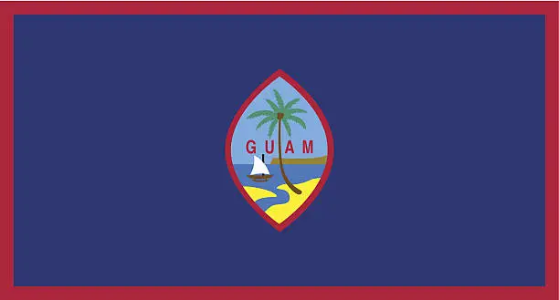 Vector illustration of Guam Flag