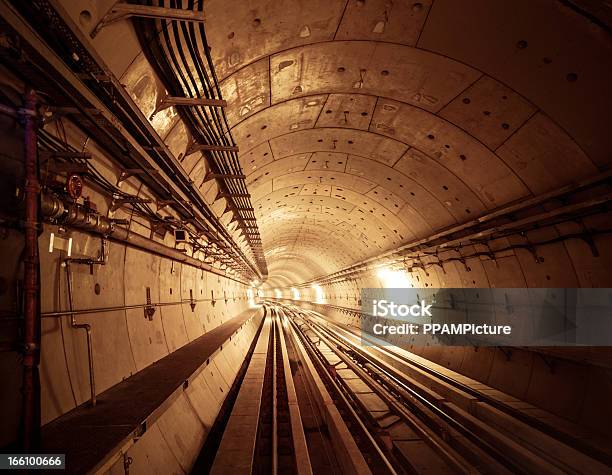 Subway Tunnel Stock Photo - Download Image Now - Tunnel, Cable, Construction Industry