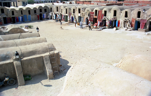 view of the Bedouin market in the Caravanserai of Medenine